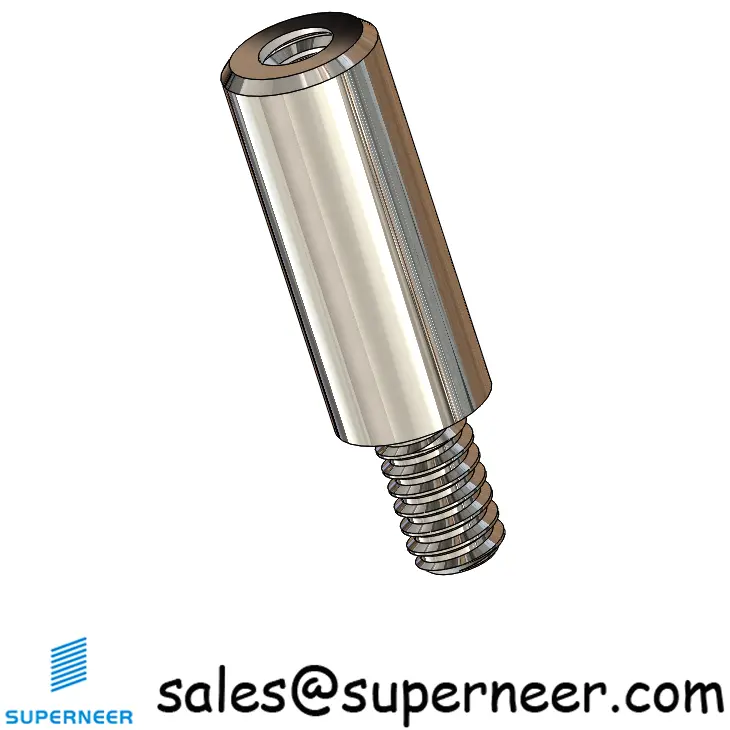 4-40 x 15/32" Round Threaded Standoff Spacer SUS303 Stainless Steel Inox Male Female Standoffs