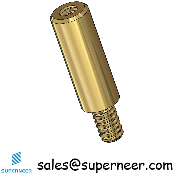 4-40 x 1/2" Round Threaded Standoff Spacer Brass Male Female Standoffs