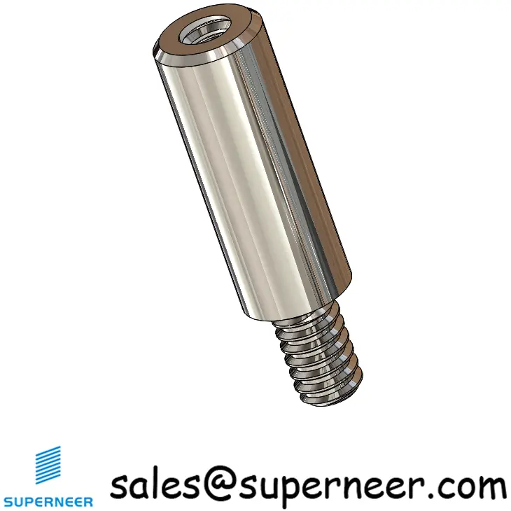 4-40 x 1/2" Round Threaded Standoff Spacer SUS303 Stainless Steel Inox Male Female Standoffs