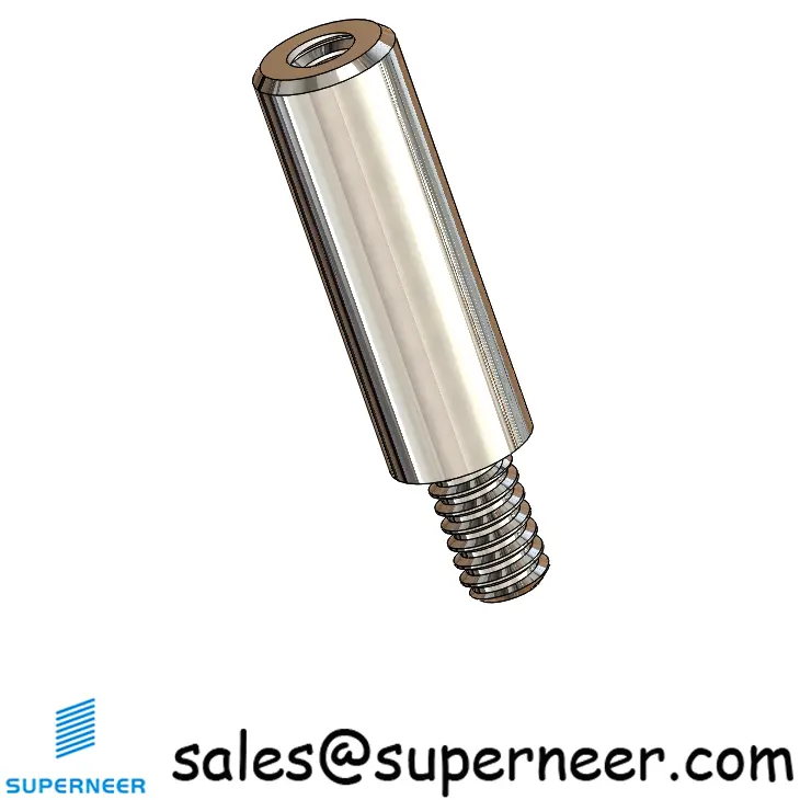 4-40 x 9/16" Round Threaded Standoff Spacer SUS303 Stainless Steel Inox Male Female Standoffs