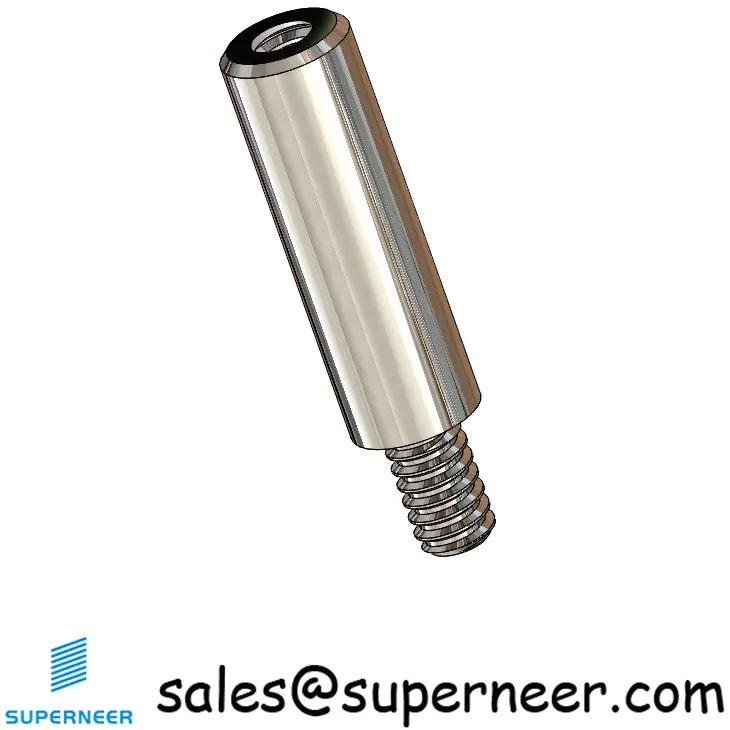 4-40 x 19/32" Round Threaded Standoff Spacer SUS303 Stainless Steel Inox Male Female Standoffs