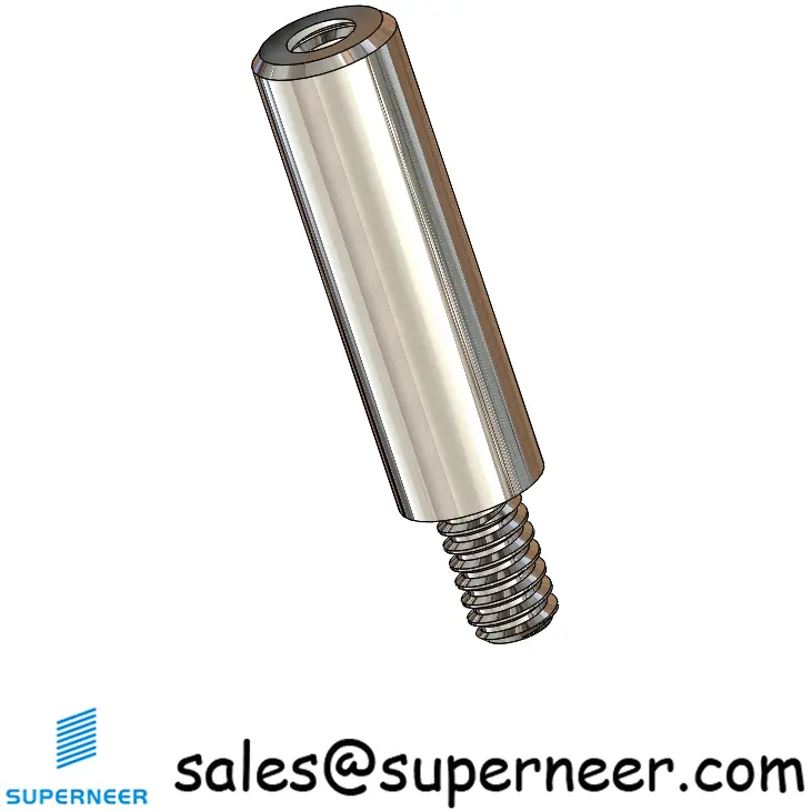 4-40 x 5/8" Round Threaded Standoff Spacer SUS303 Stainless Steel Inox Male Female Standoffs