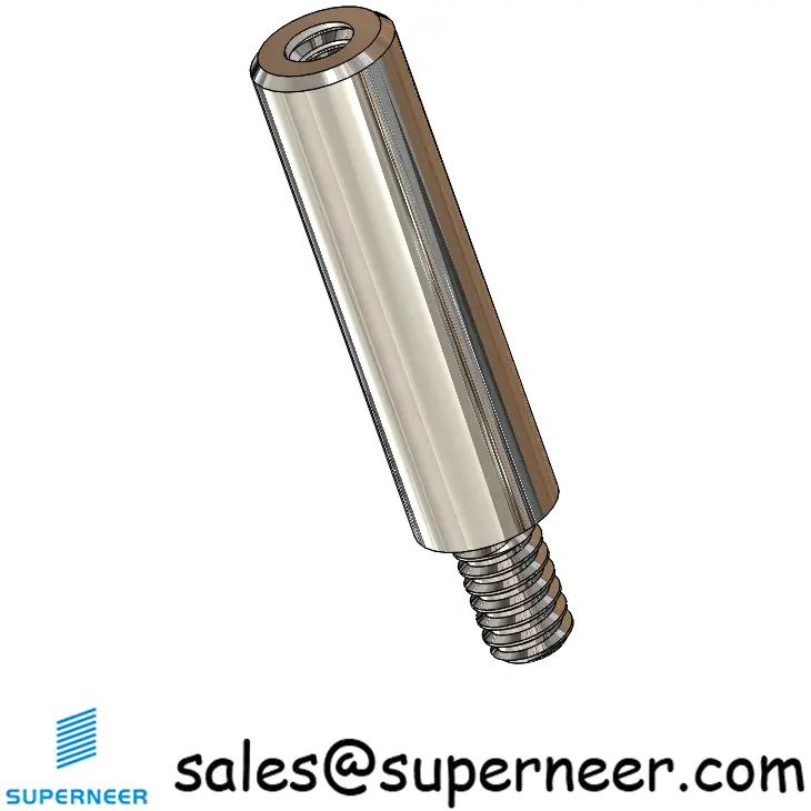 4-40 x 11/16" Round Threaded Standoff Spacer SUS303 Stainless Steel Inox Male Female Standoffs