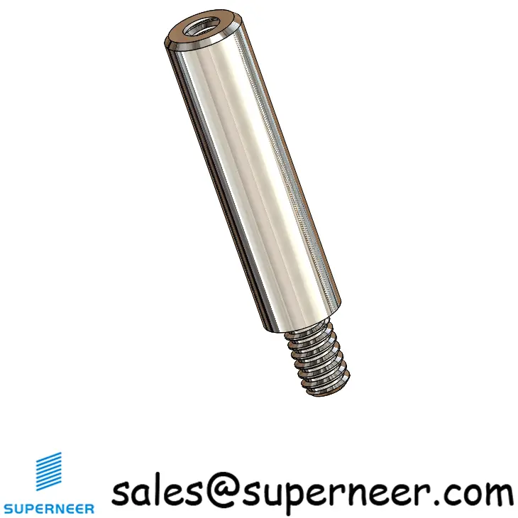 4-40 x 3/4" Round Threaded Standoff Spacer SUS303 Stainless Steel Inox Male Female Standoffs