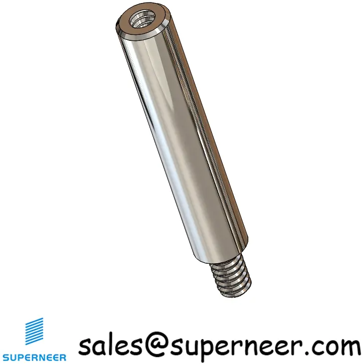 4-40 x 1" Round Threaded Standoff Spacer SUS303 Stainless Steel Inox Male Female Standoffs