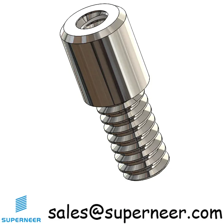 6-32 x 7/32" Standoff Spacers Round SUS303 Stainless Steel Inox Male Female Threaded Screw