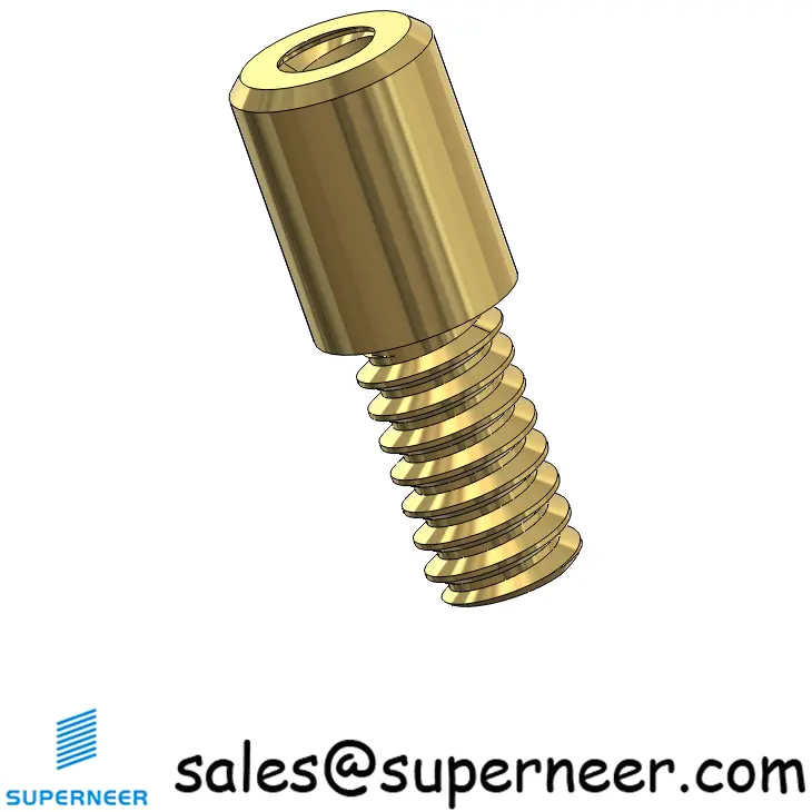 6-32 x 1/4" Standoff Spacers Round Brass Male Female Threaded Screw