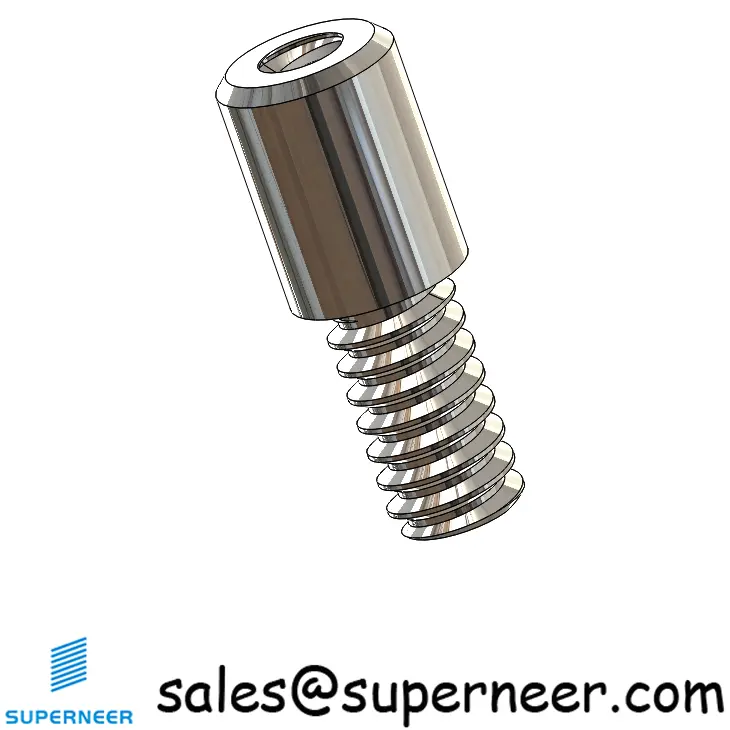 6-32 x 1/4" Standoff Spacers Round SUS303 Stainless Steel Inox Male Female Threaded Screw