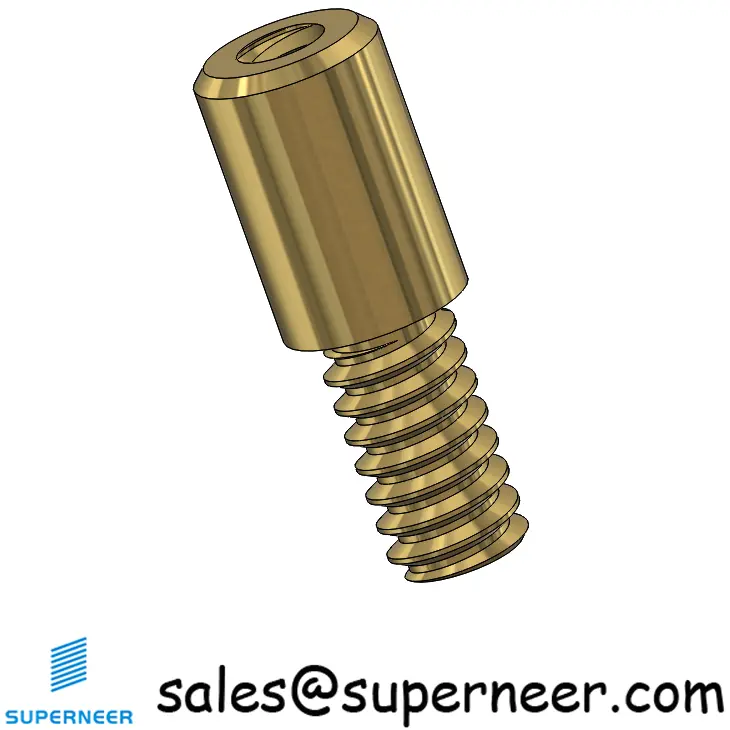 6-32 x 9/32" Standoff Spacers Round Brass Male Female Threaded Screw