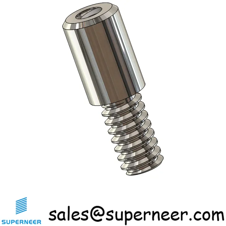 6-32 x 9/32" Standoff Spacers Round SUS303 Stainless Steel Inox Male Female Threaded Screw