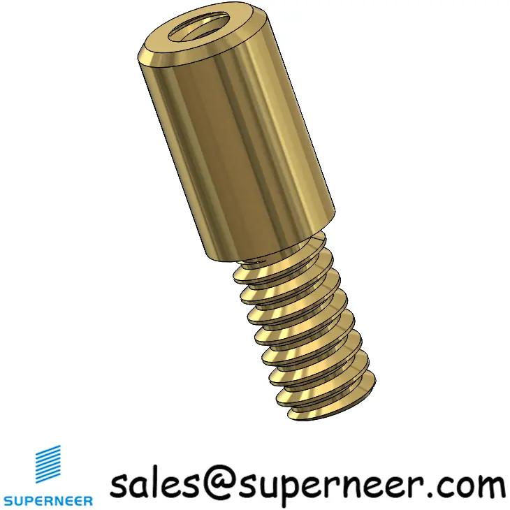 6-32 x 5/16" Standoff Spacers Round Brass Male Female Threaded Screw