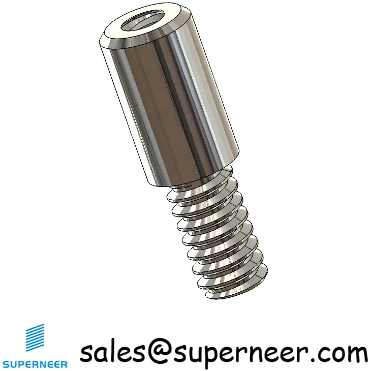 6-32 x 5/16" Standoff Spacers Round SUS303 Stainless Steel Inox Male Female Threaded Screw