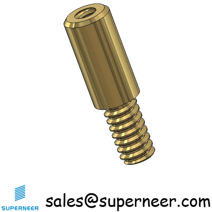 6-32 x 3/8" Standoff Spacers Round Brass Male Female Threaded Screw