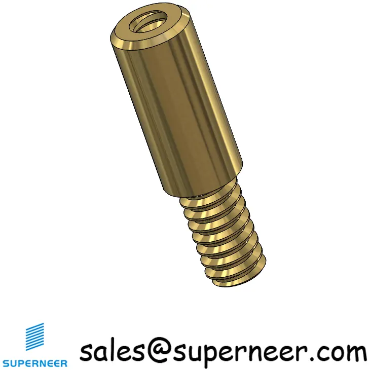 6-32 x 13/32" Standoff Spacers Round Brass Male Female Threaded Screw