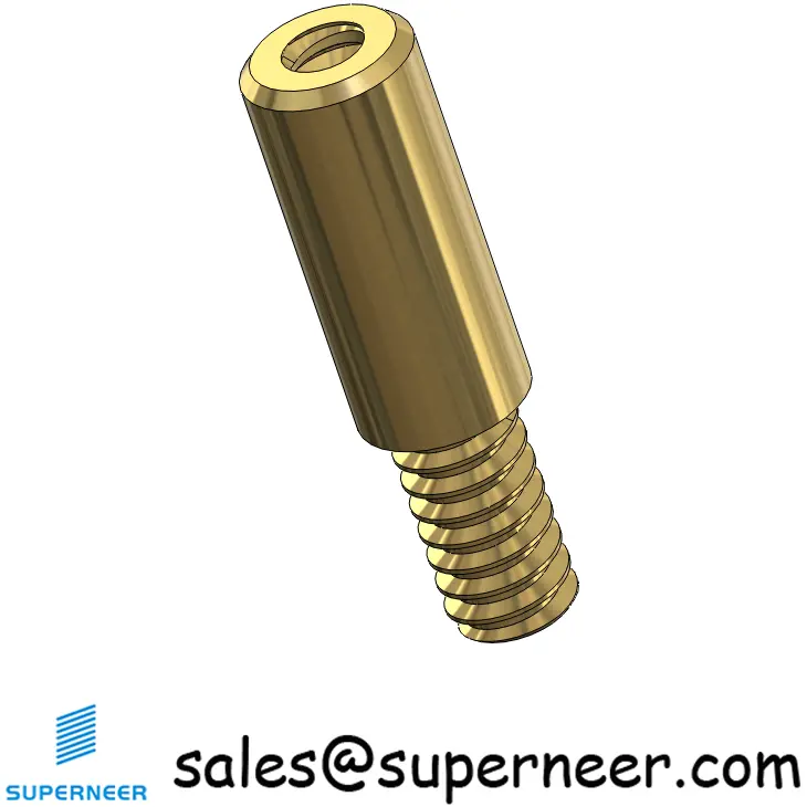 6-32 x 7/16" Standoff Spacers Round Brass Male Female Threaded Screw