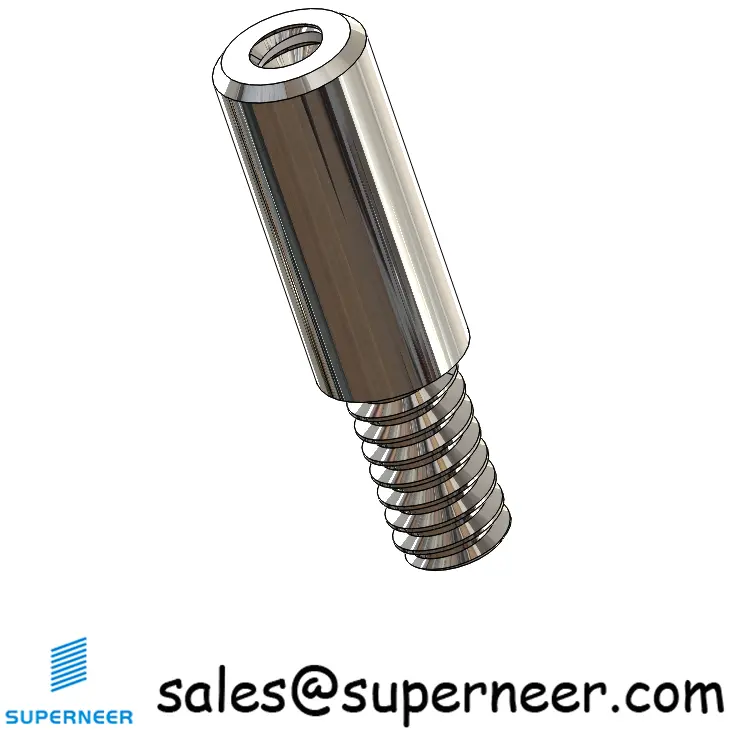 6-32 x 7/16" Standoff Spacers Round SUS303 Stainless Steel Inox Male Female Threaded Screw