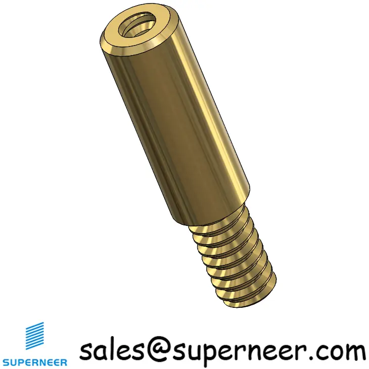 6-32 x 1/2" Standoff Spacers Round Brass Male Female Threaded Screw