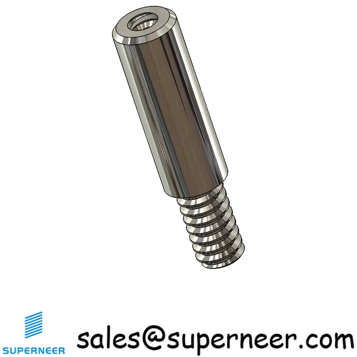 6-32 x 17/32" Standoff Spacers Round SUS303 Stainless Steel Inox Male Female Threaded Screw