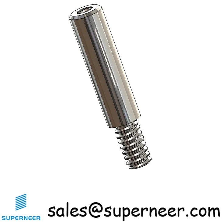 6-32 x 21/32" Standoff Spacers Round SUS303 Stainless Steel Inox Male Female Threaded Screw