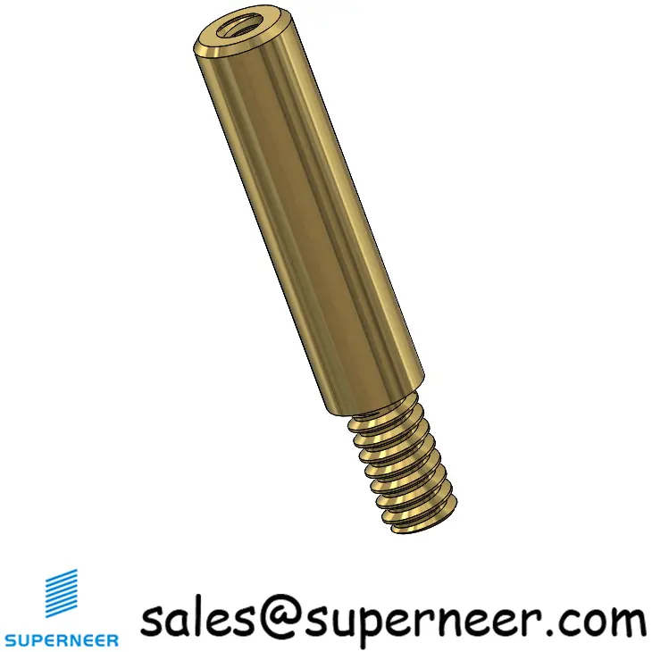 6-32 x 3/4" Standoff Spacers Round Brass Male Female Threaded Screw