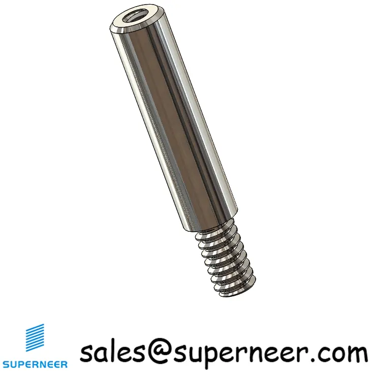 6-32 x 3/4" Standoff Spacers Round SUS303 Stainless Steel Inox Male Female Threaded Screw