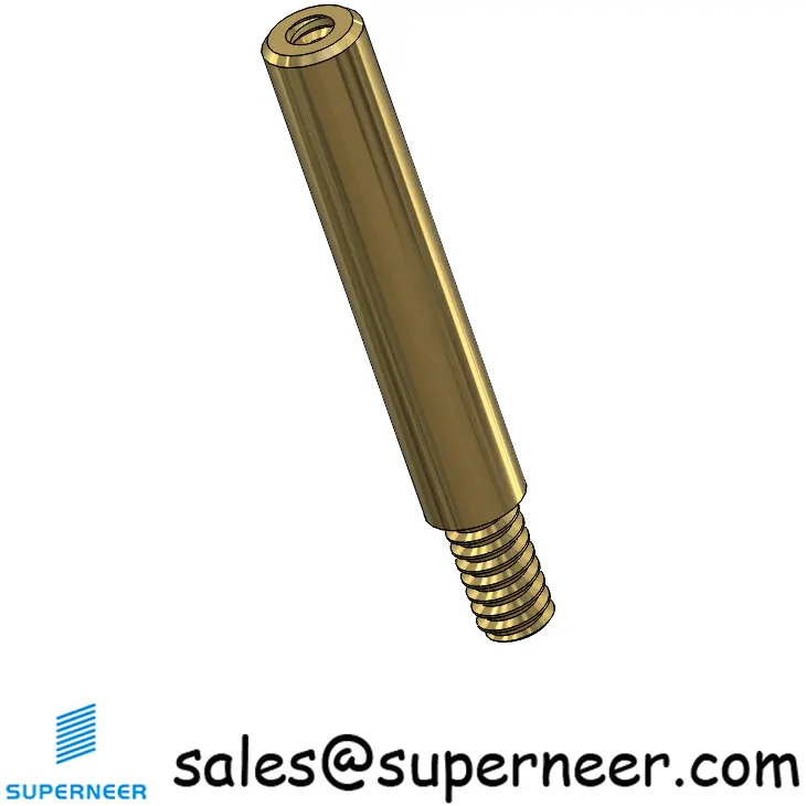 6-32 x 1" Standoff Spacers Round Brass Male Female Threaded Screw