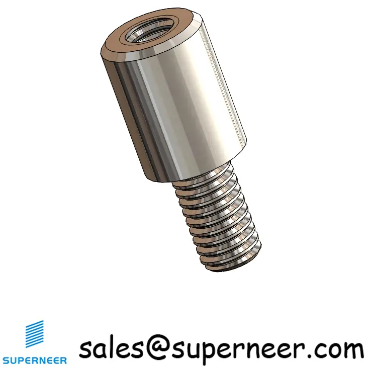 M3.5 x 8mm Male-Female Threaded Round Standoffs Metric SUS303 Stainless Steel Inox Material