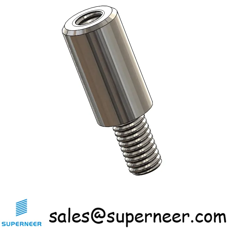 M3.5 x 11mm Male-Female Threaded Round Standoffs Metric SUS303 Stainless Steel Inox Material