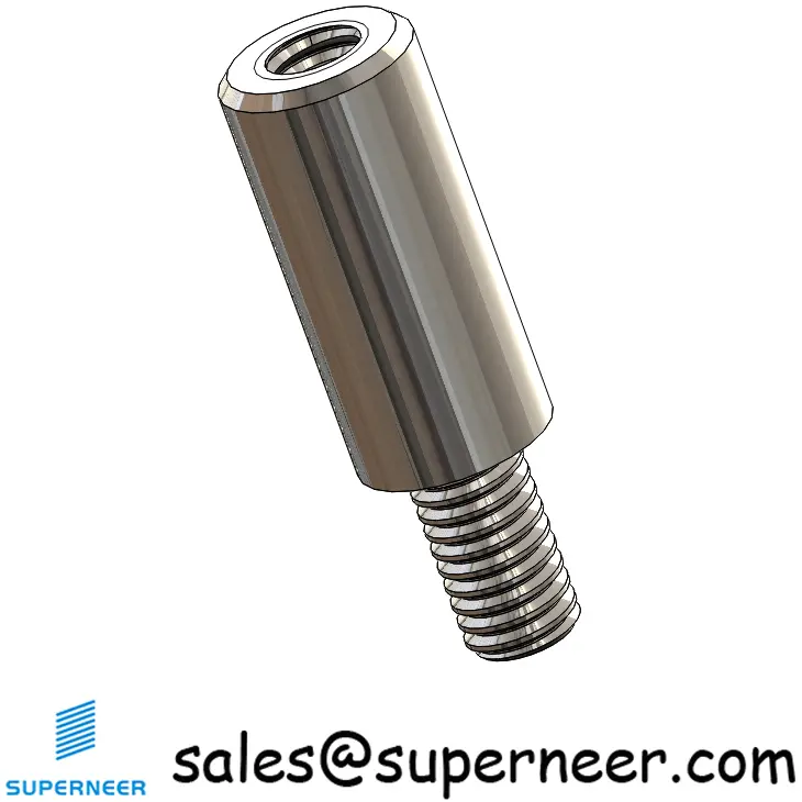 M3.5 x 13mm Male-Female Threaded Round Standoffs Metric SUS303 Stainless Steel Inox Material