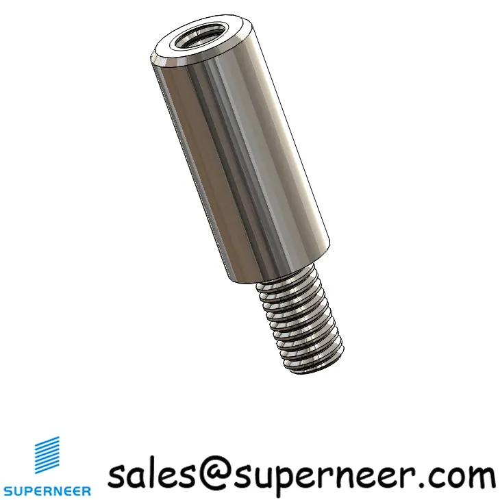 M3.5 x 14mm Male-Female Threaded Round Standoffs Metric SUS303 Stainless Steel Inox Material