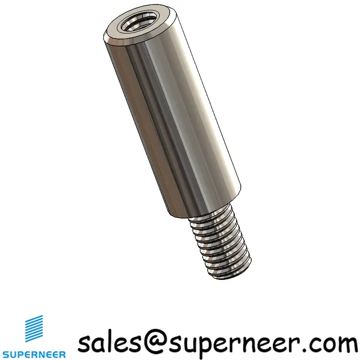 M3.5 x 16mm Male-Female Threaded Round Standoffs Metric SUS303 Stainless Steel Inox Material