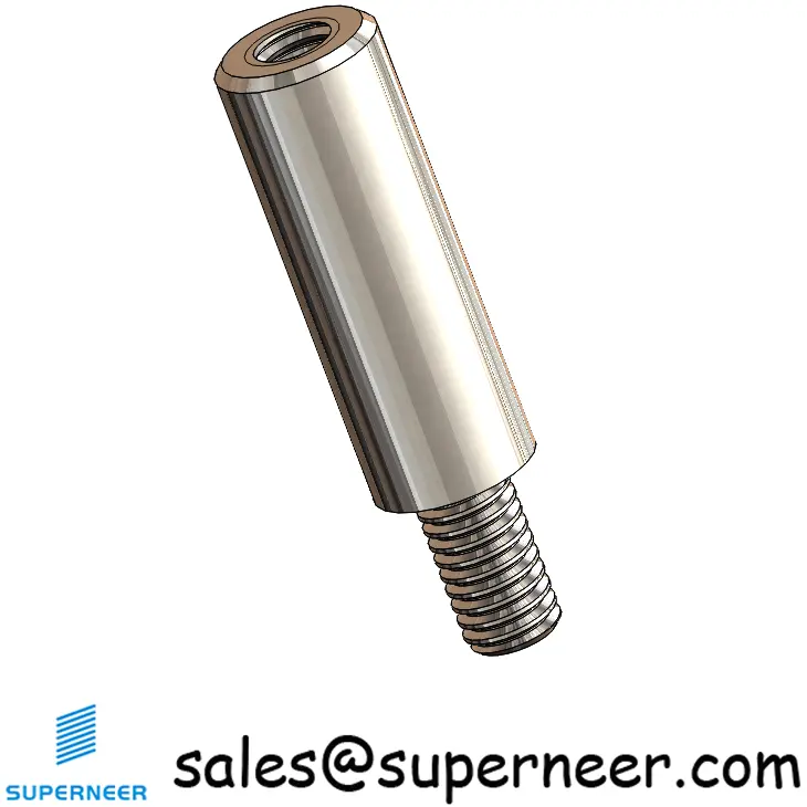 M3.5 x 17mm Male-Female Threaded Round Standoffs Metric SUS303 Stainless Steel Inox Material