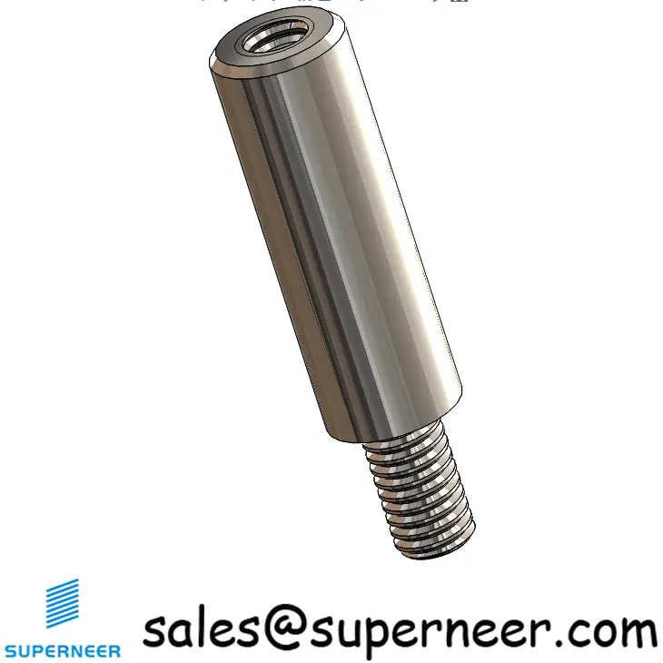 M3.5 x 18mm Male-Female Threaded Round Standoffs Metric SUS303 Stainless Steel Inox Material