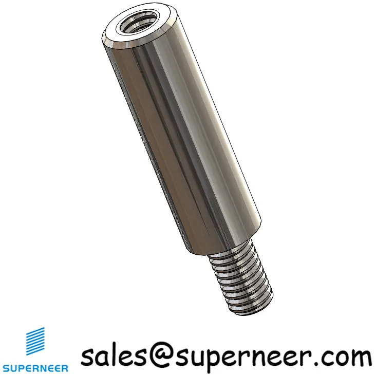 M3.5 x 19mm Male-Female Threaded Round Standoffs Metric SUS303 Stainless Steel Inox Material