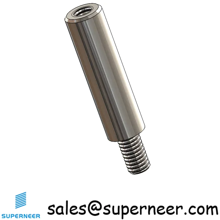 M3.5 x 21mm Male-Female Threaded Round Standoffs Metric SUS303 Stainless Steel Inox Material