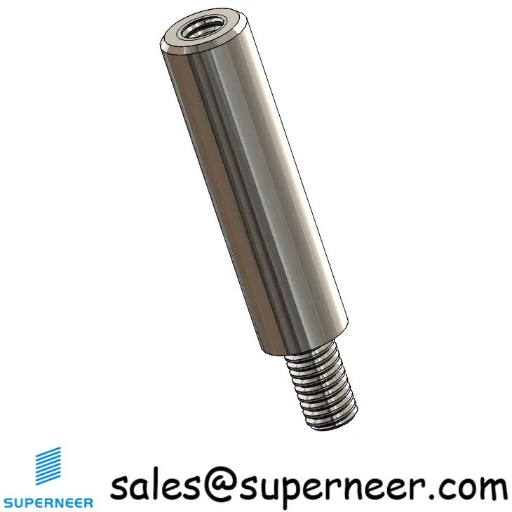 M3.5 x 23mm Male-Female Threaded Round Standoffs Metric SUS303 Stainless Steel Inox Material