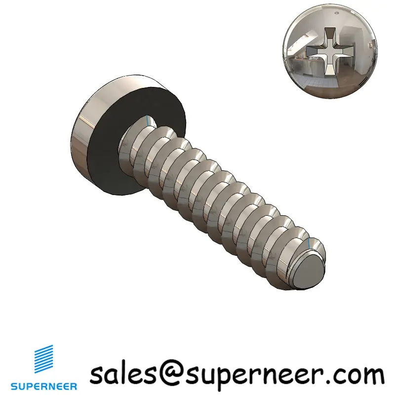 M2.2 × 10mm  Pan Head Phillips Thread Foming Screws for Plastic SUS304 Stainless Steel Inox