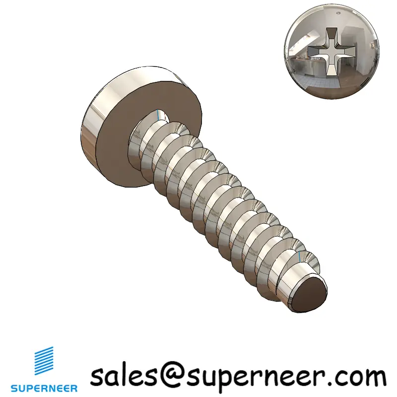 M3 × 14mm  Pan Head Phillips Thread Foming Screws for Plastic SUS304 Stainless Steel Inox