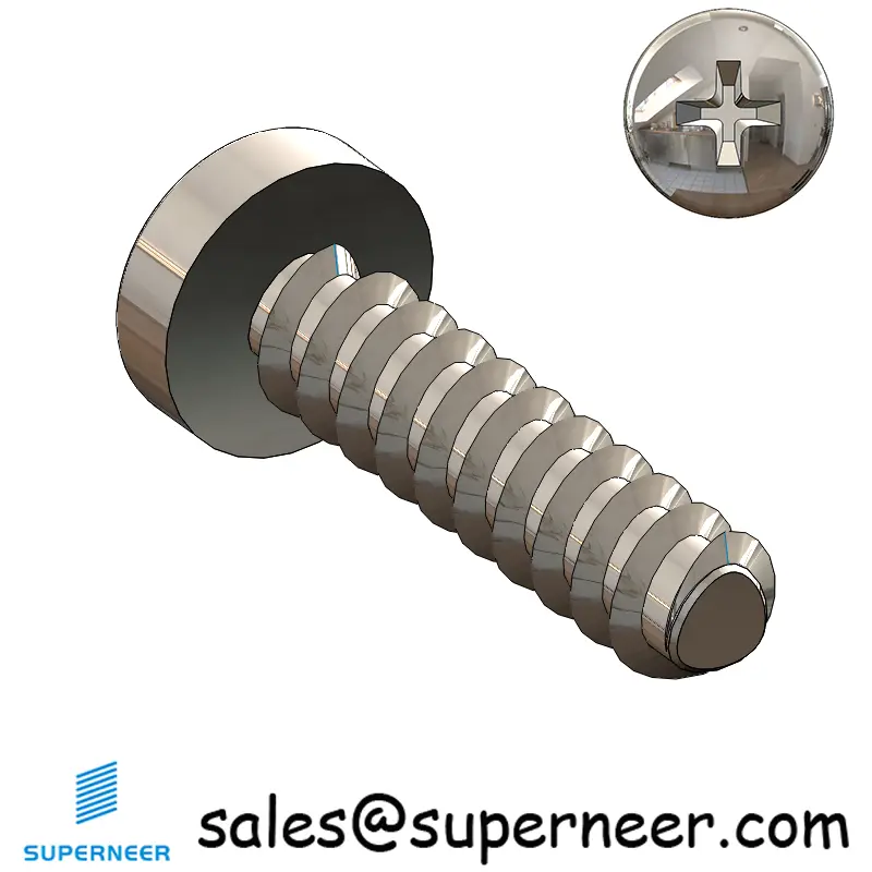 M3.5 × 14mm  Pan Head Phillips Thread Foming Screws for Plastic SUS304 Stainless Steel Inox