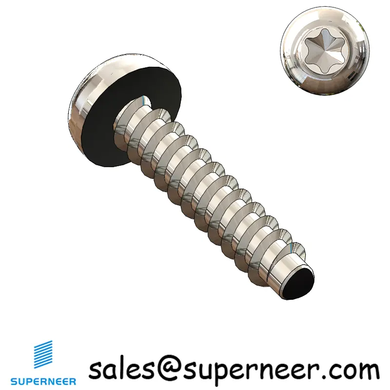 M3 × 14mm  Pan Head Torx Thread Foming Screws for Plastic SUS304 Stainless Steel Inox