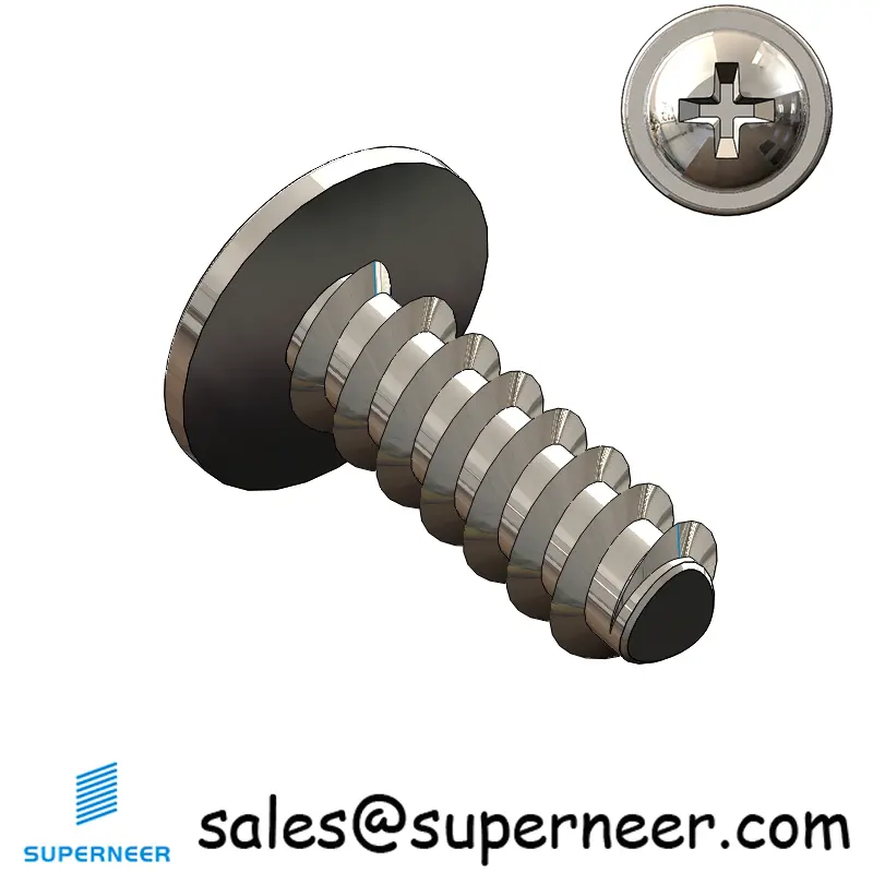 M5 × 14mm  Pan Washer Head Phillips Thread Foming Screws for Plastic SUS304 Stainless Steel Inox