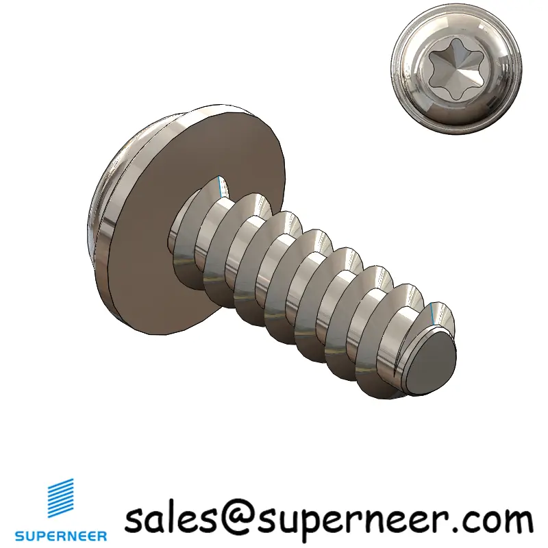 M5 × 14mm  Pan Washer Head Torx Thread Foming Screws for Plastic SUS304 Stainless Steel Inox