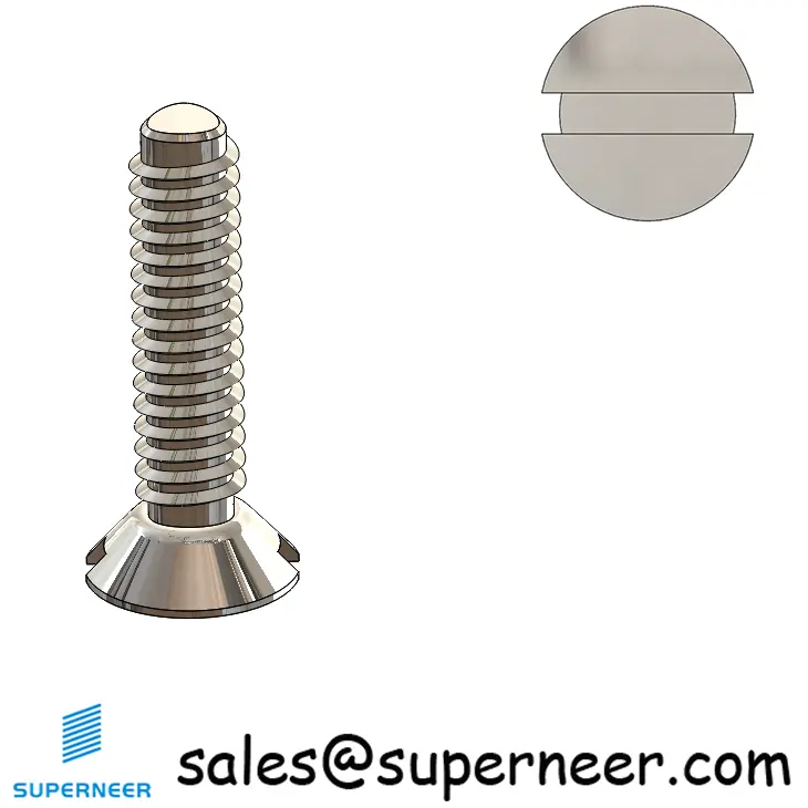 2-56 × 3/8 Flat Head Slot Thread Forming  Screws for Metal  SUS304 Stainless Steel Inox