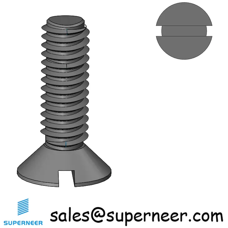 M2.5 × 8mm Flat Head Slot Thread Forming Screws for Metal Steel Black