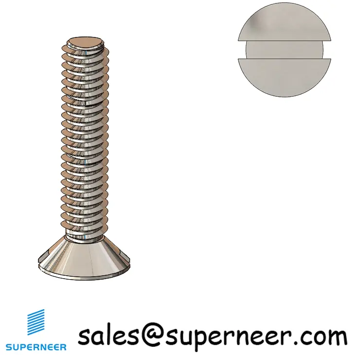 M2.5 × 12mm Flat Head Slot Thread Forming Screws for Metal SUS304 Stainless Steel Inox