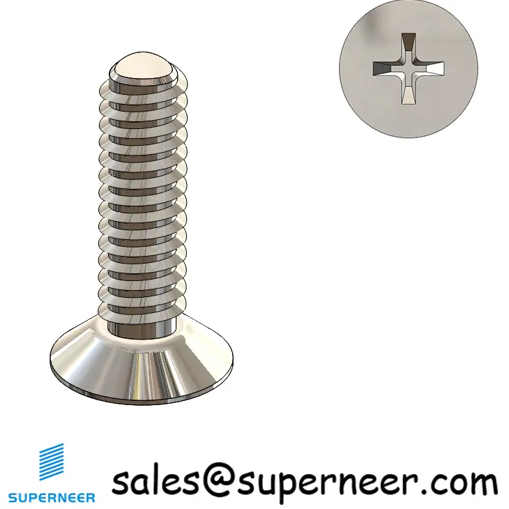 2-56 × 5/16 Flat Head Phillips Thread Forming  Screws for Metal  SUS304 Stainless Steel Inox