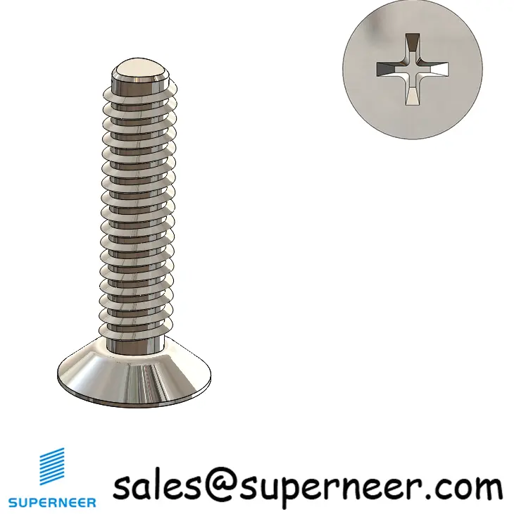 2-56 × 3/8 Flat Head Phillips Thread Forming  Screws for Metal  SUS304 Stainless Steel Inox