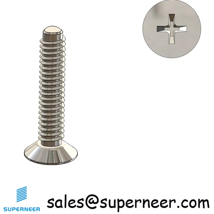 2-56 × 7/16 Flat Head Phillips Thread Forming  Screws for Metal  SUS304 Stainless Steel Inox