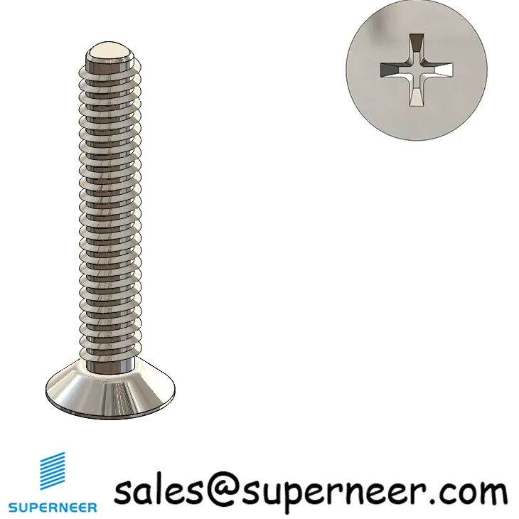 2-56 × 1/2 Flat Head Phillips Thread Forming  Screws for Metal  SUS304 Stainless Steel Inox