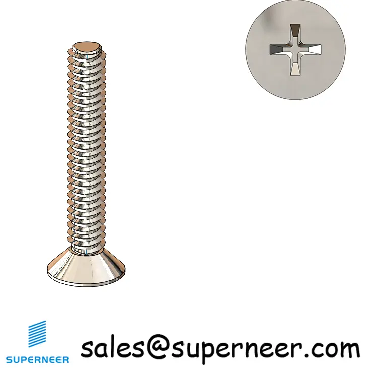 M2 × 12mm Flat Head Phillips Thread Forming Screws for Metal SUS304 Stainless Steel Inox